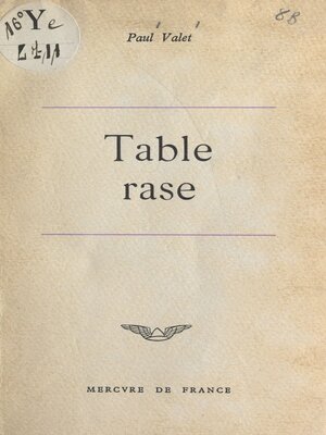 cover image of Table rase